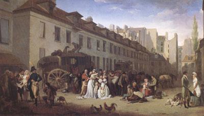 THe Arrival of a Coach (mk05), Louis Leopold  Boilly